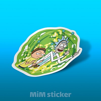 استیکر Rick and Morty 