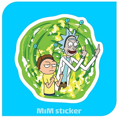 استیکر Rick and Morty 