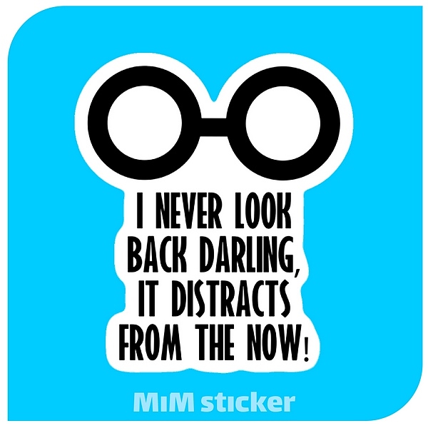 استیکر Never look back 