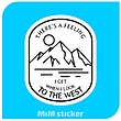 استیکر to the west
