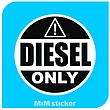 استیکر Diesel only 