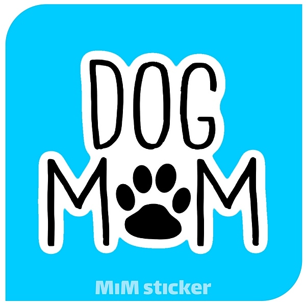 استیکر  DOG MOM 