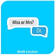 استیکر ?Miss or Mrs 