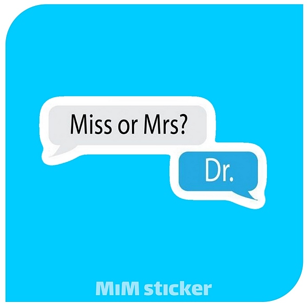 استیکر ?Miss or Mrs 