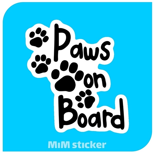 استیکر Paws on board