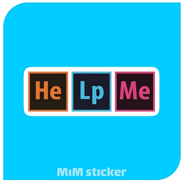 استیکر HE LP ME