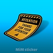استیکر Attention
