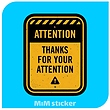 استیکر Attention