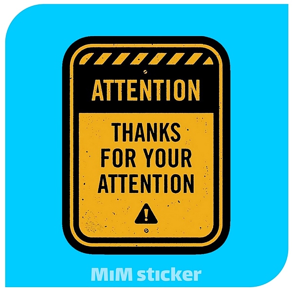 استیکر Attention