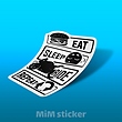 استیکر Eat sleep ride