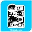 استیکر Eat sleep ride