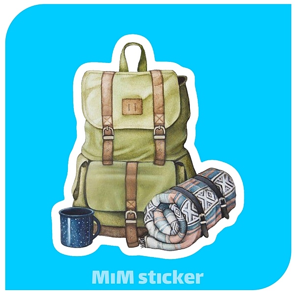استیکر کوله طبیعت گردی 