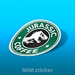 استیکر Jurassic coffee