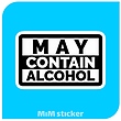 استیکر MAY contain alcohol