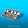 استیکر MAY contain alcohol