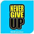 استیکر Never give up