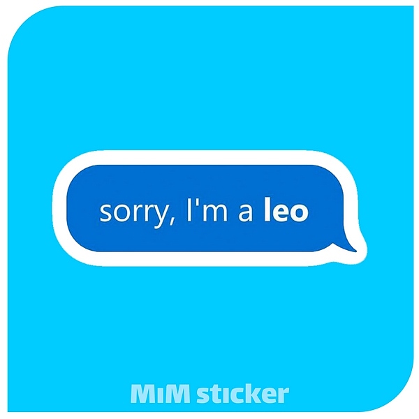 استیکر sorry im a leo