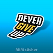 استیکر Never give up 