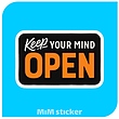 استیکر Keep ypur mind open 