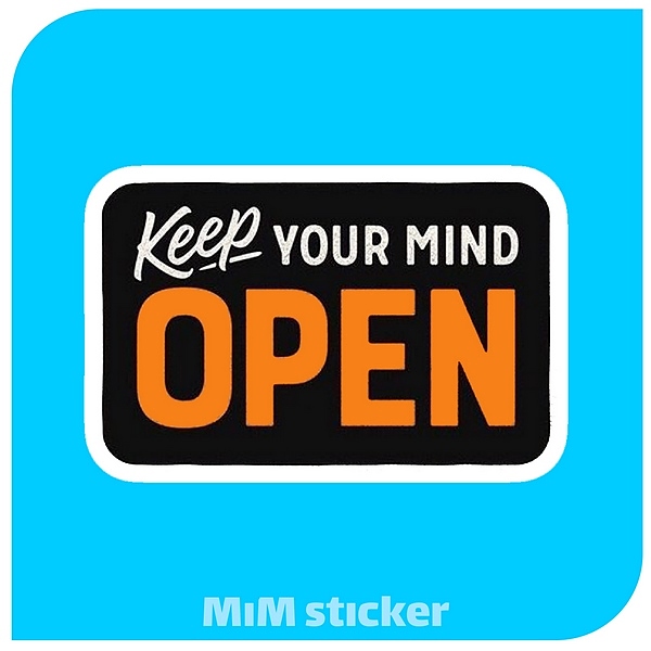 استیکر Keep ypur mind open 