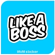 استیکر Like a boss