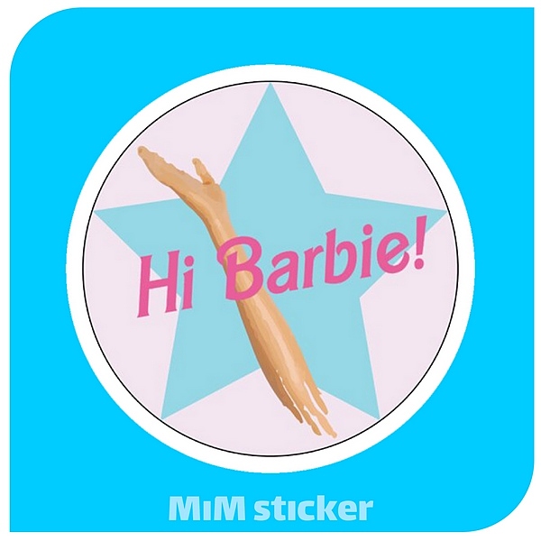 استیکر hi barbie 
