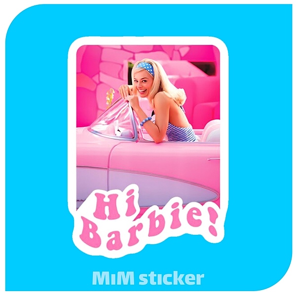استیکر hi barbie 