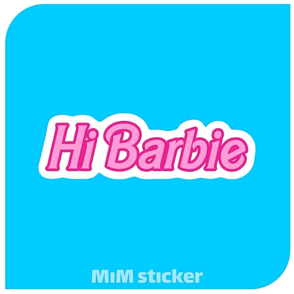 استیکر hi barbie 
