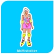 استیکر  barbie 