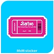 استیکر barbie  