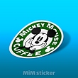استیکر Mickey mouse coffee