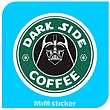 استیکر Dark side coffee