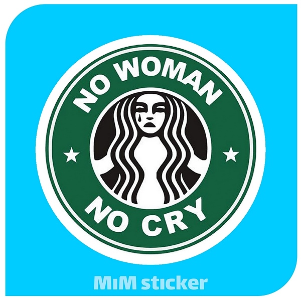 استیکر  No woman no cry