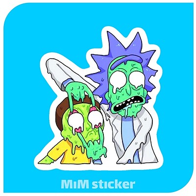 استیکر Rick and Morty 