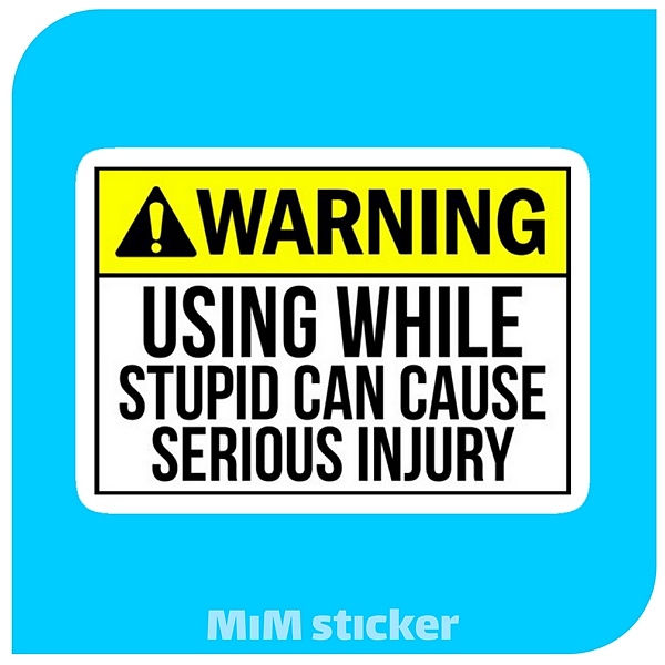 استیکر Warning 