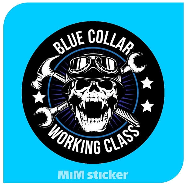 استیکر Blue collar