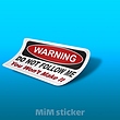 استیکر Warning 