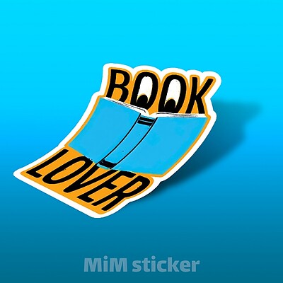 استیکر book lover