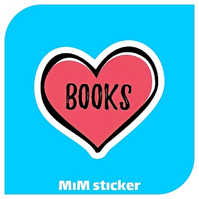 استیکر books lover