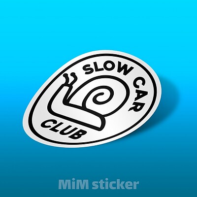 استیکر Slow Car