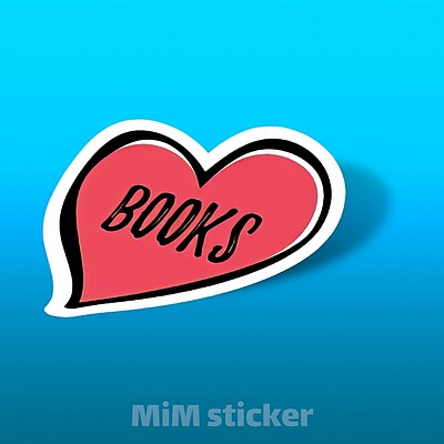 استیکر books lover