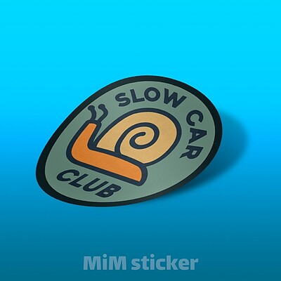 استیکر Slow Car 