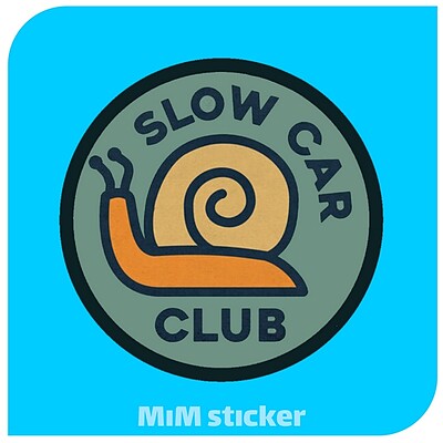 استیکر Slow Car 