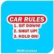 استیکر  CAR RULES