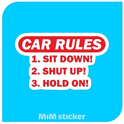 استیکر  CAR RULES