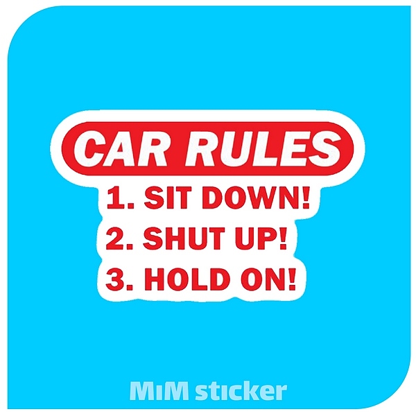 استیکر  CAR RULES