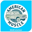 استیکر American Muscle