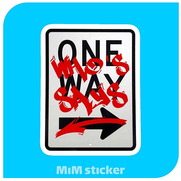 استیکر ONE WAY