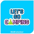 استیکر Lets go camping