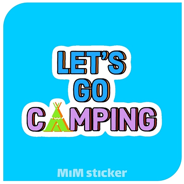 استیکر Lets go camping